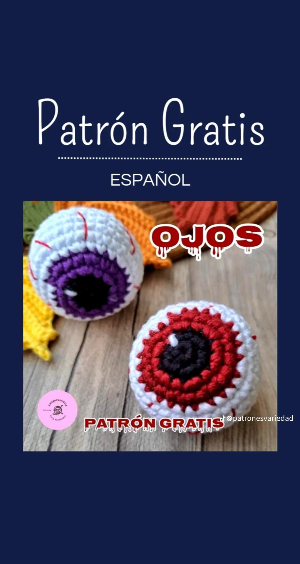 Patrón Gratis: Ojos de Calabaza Móc Len Halloween