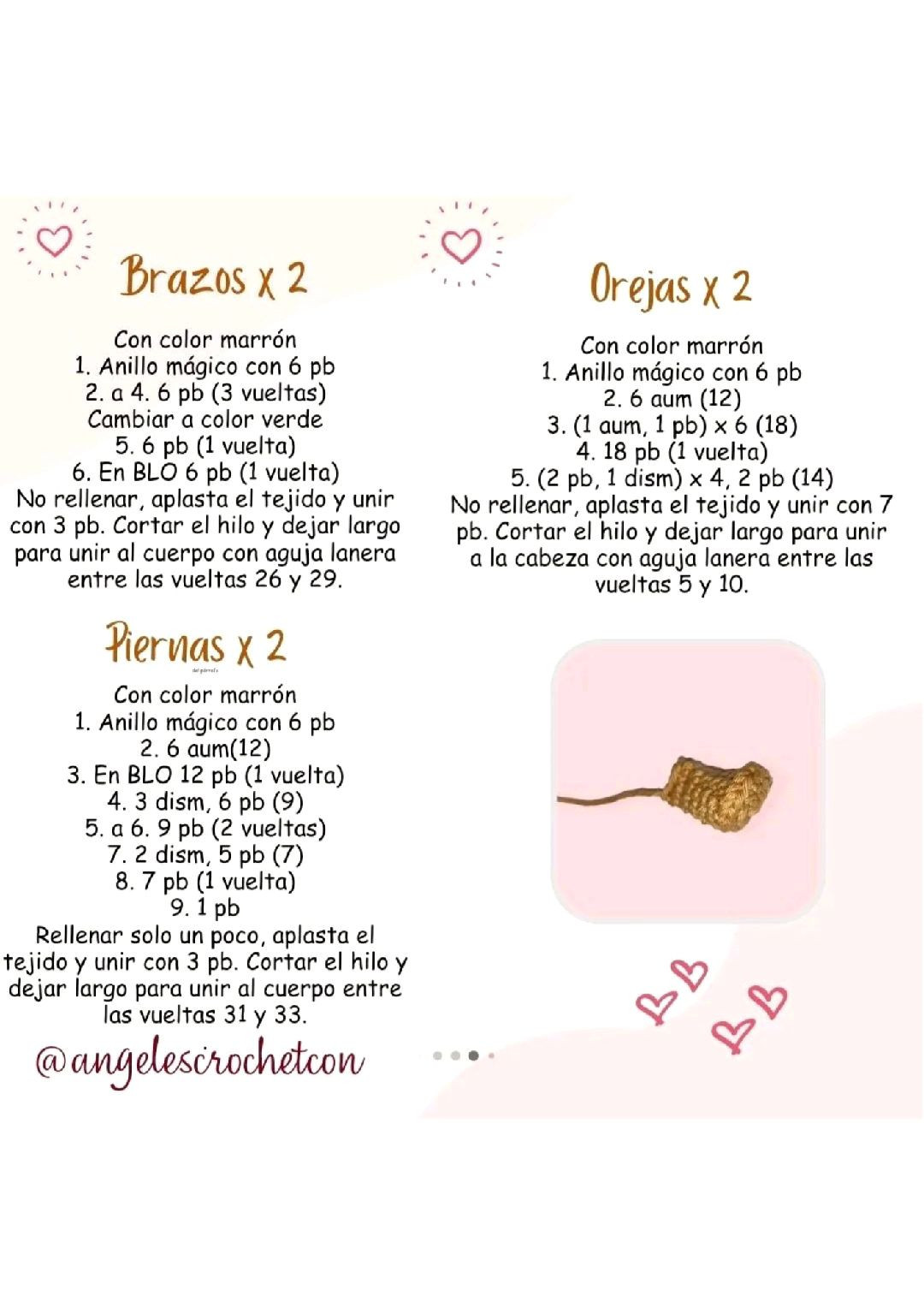 Patrón Gratis Osito Luciano Amigurumi con Corazón