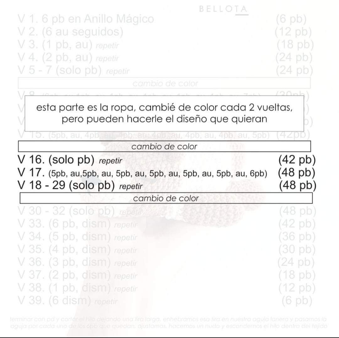 Patrón Gratis Oso Acostado Crochet Amigurumi