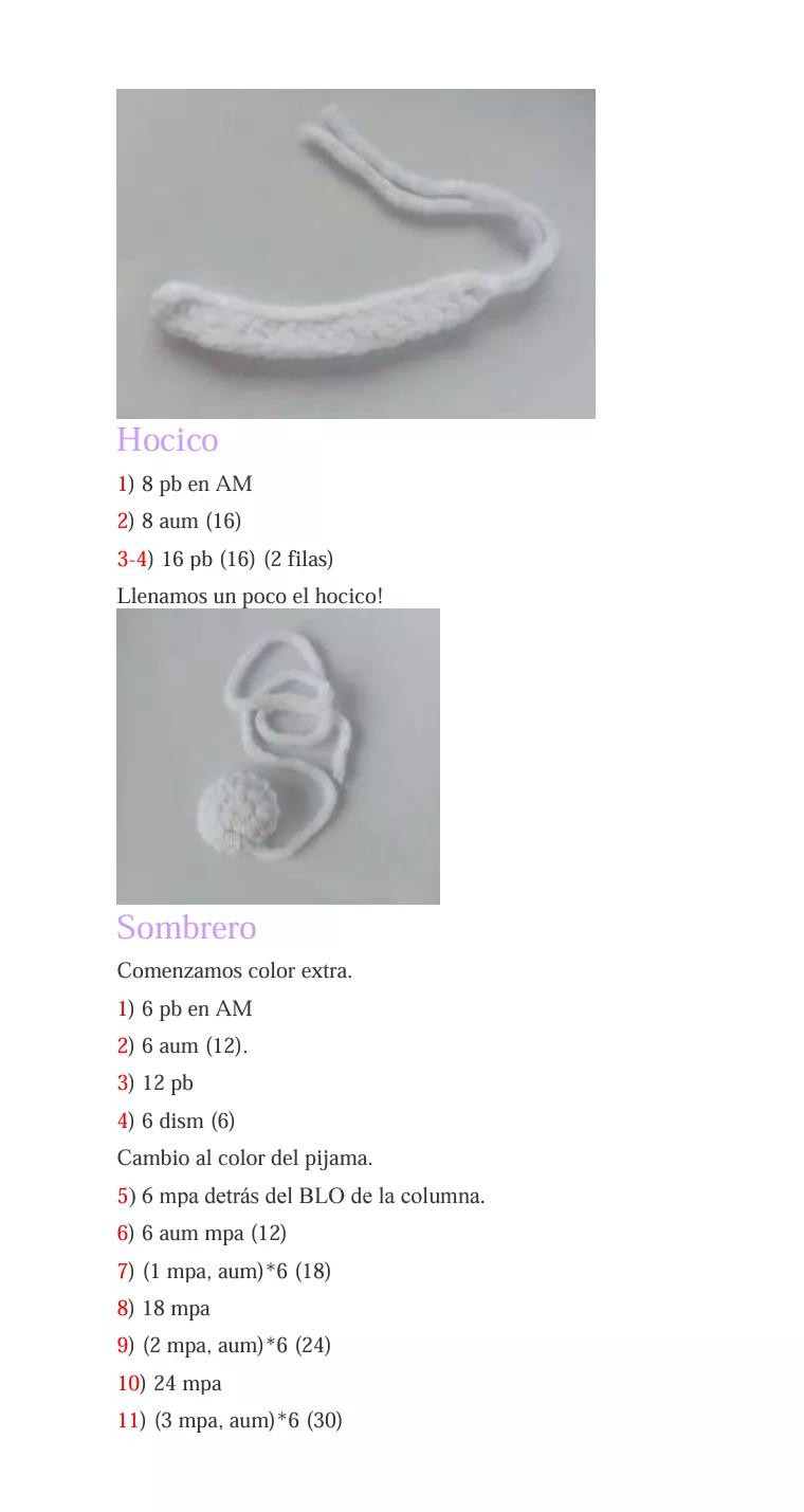 Patrón Gratis Oso Amigurumi con Pijama y Gorro