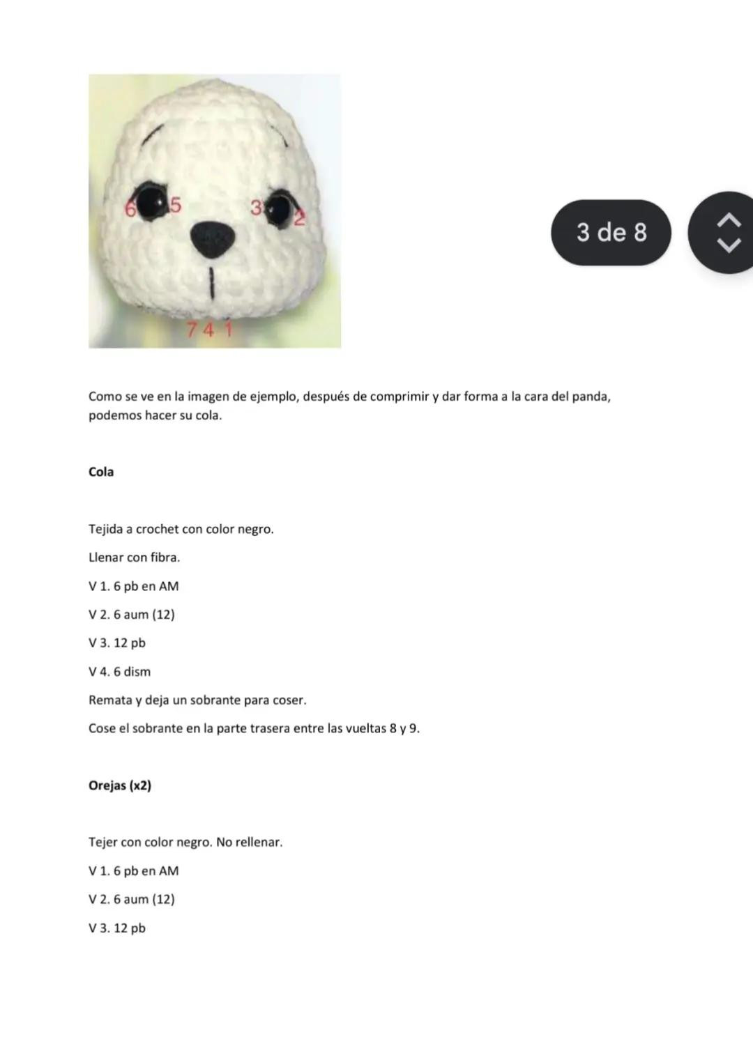 Patrón Gratis Oso Panda Amigurumi con Sombrero de Navidad