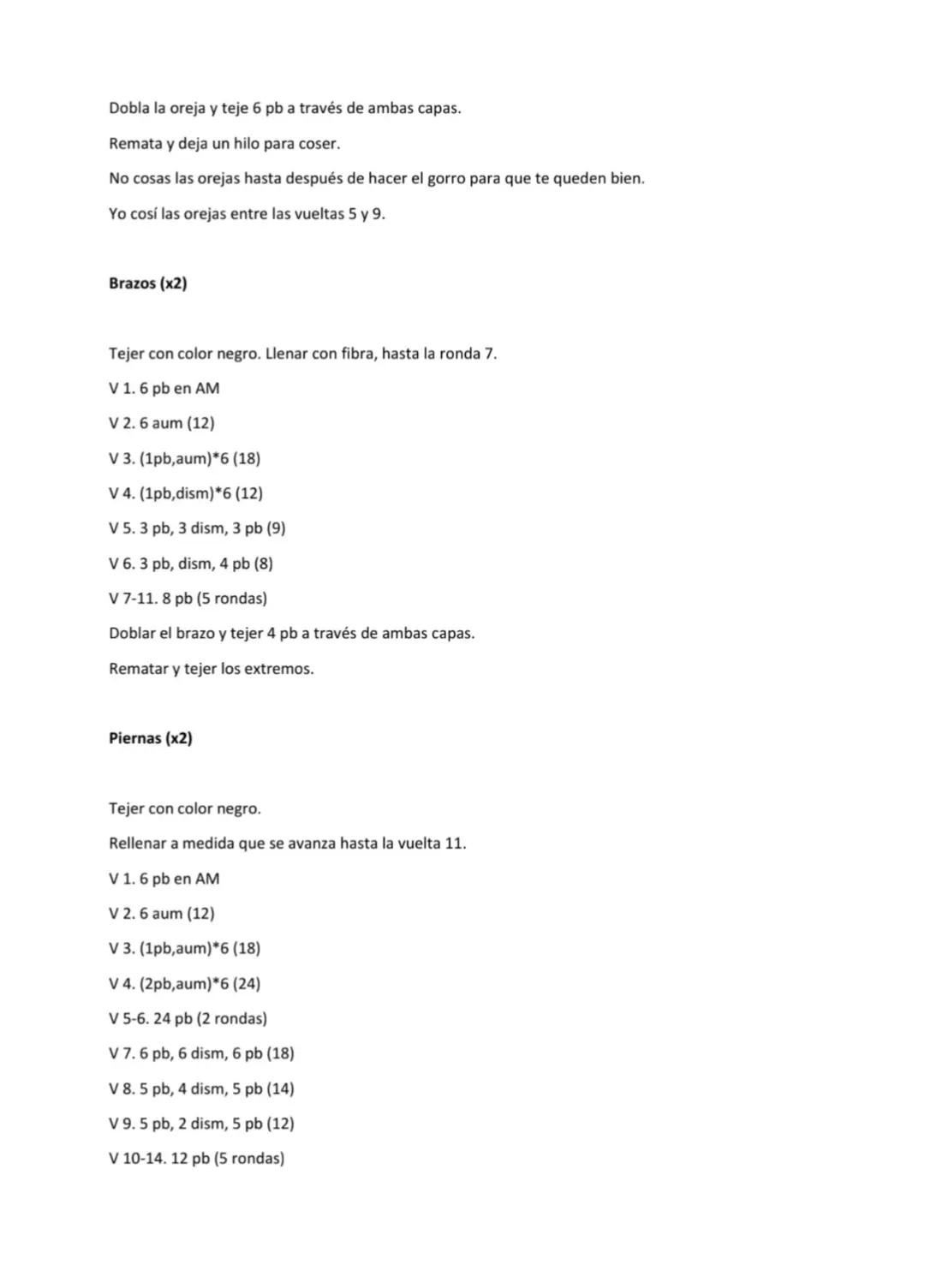 Patrón Gratis Oso Panda Amigurumi con Sombrero de Navidad