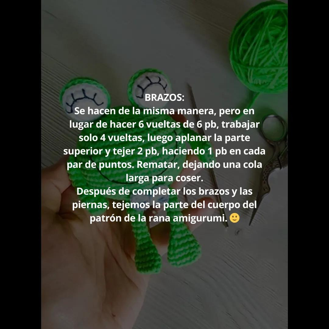 Patrón gratis para rana amigurumi verde con instrucciones paso a paso