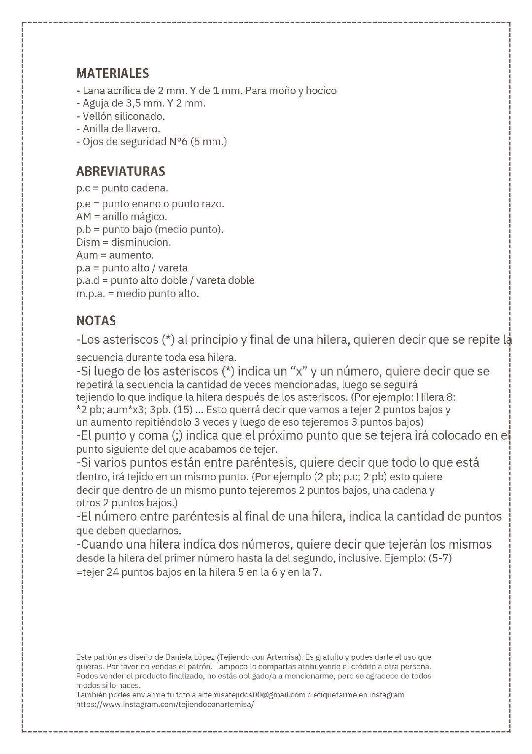 Patrón Gratis Pareja de Ositos Amigurumi