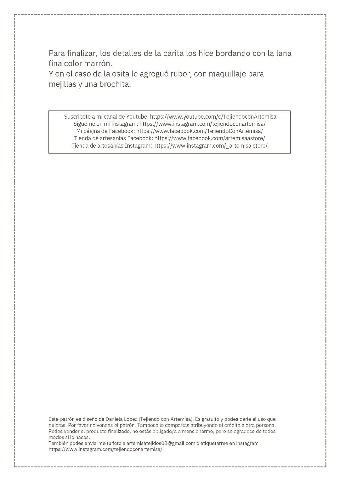 Patrón Gratis Pareja de Ositos Amigurumi