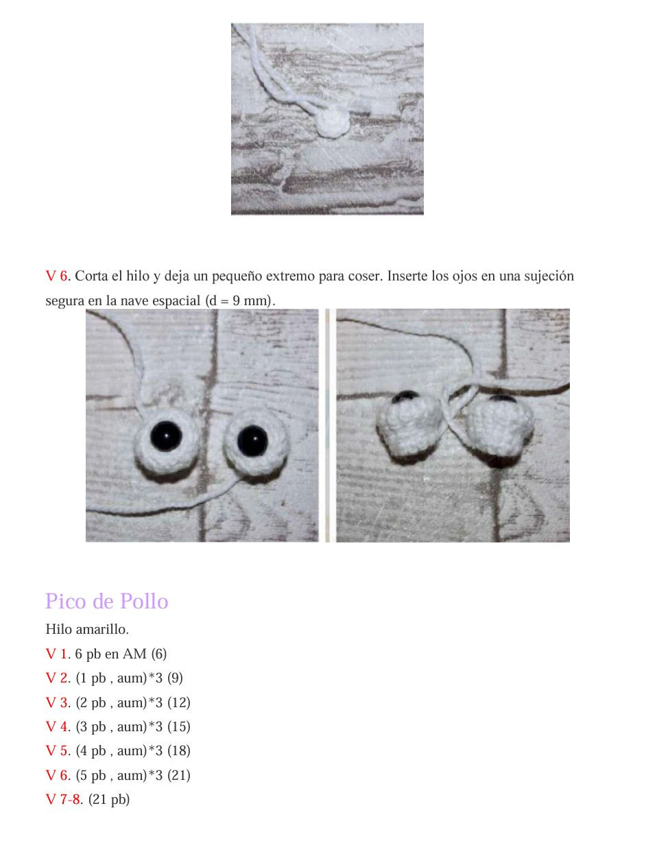 Patrón Gratis Paso a Paso de Pollo Amigurumi Blanco