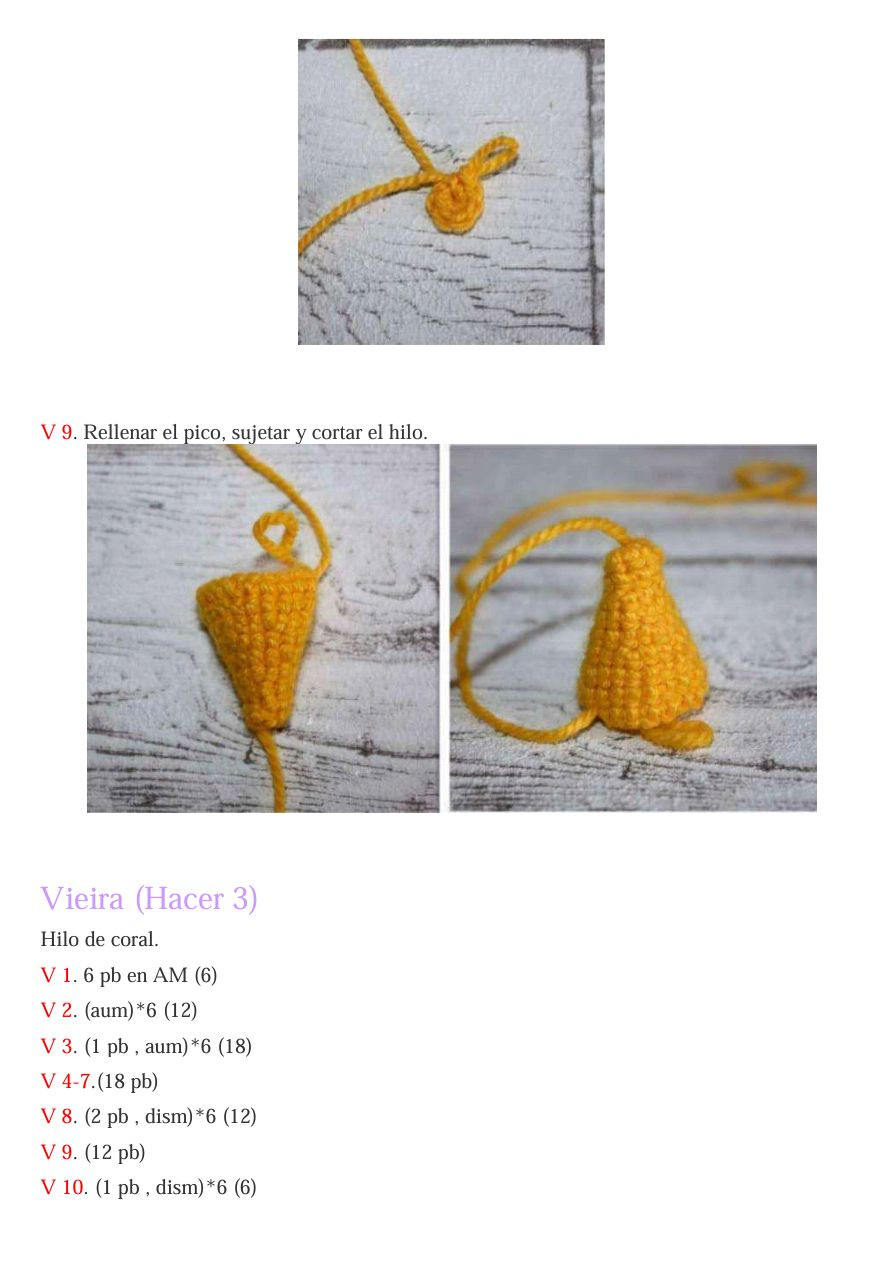 Patrón Gratis Paso a Paso de Pollo Amigurumi Blanco