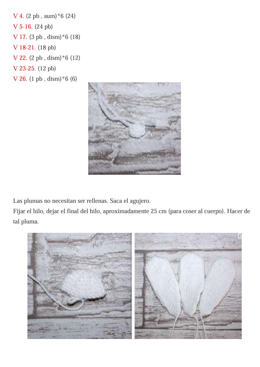 Patrón Gratis Paso a Paso de Pollo Amigurumi Blanco