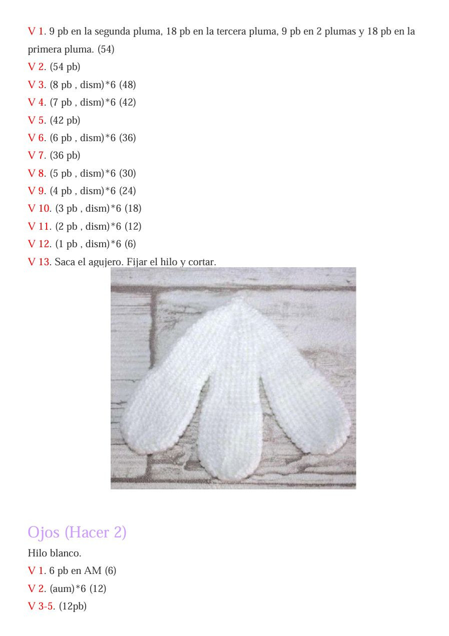 Patrón Gratis Paso a Paso de Pollo Amigurumi Blanco