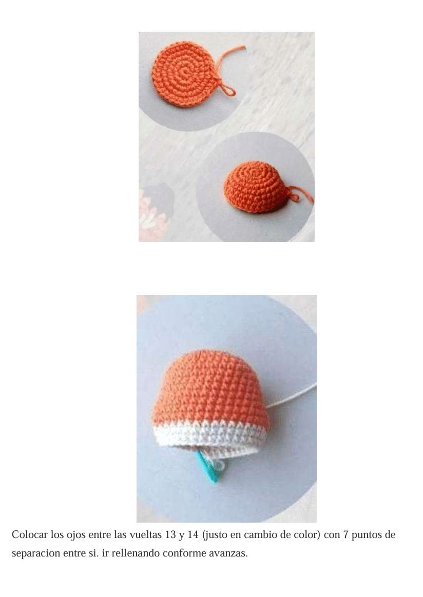 Patrón Gratis Paso a Paso Llavero Zorro Amigurumi