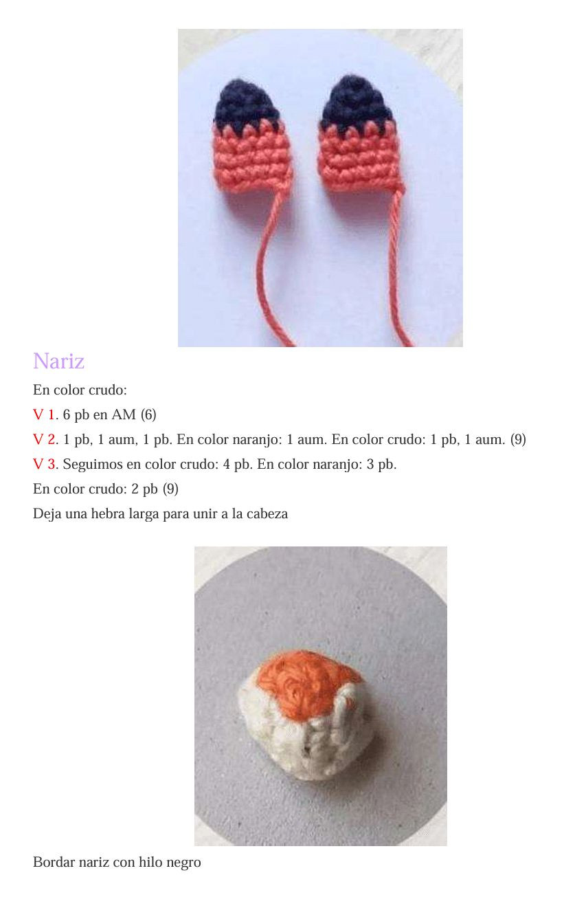 Patrón Gratis Paso a Paso Llavero Zorro Amigurumi