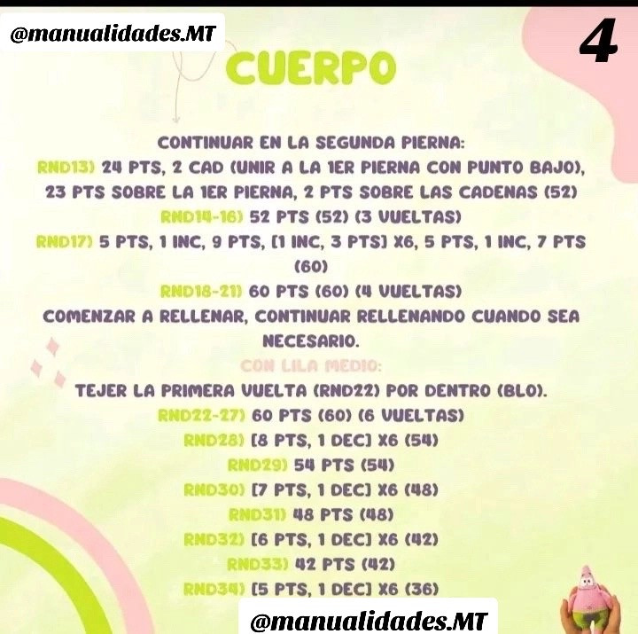 Patrón Gratis Patricio Amigurumi: Tutorial Paso a Paso