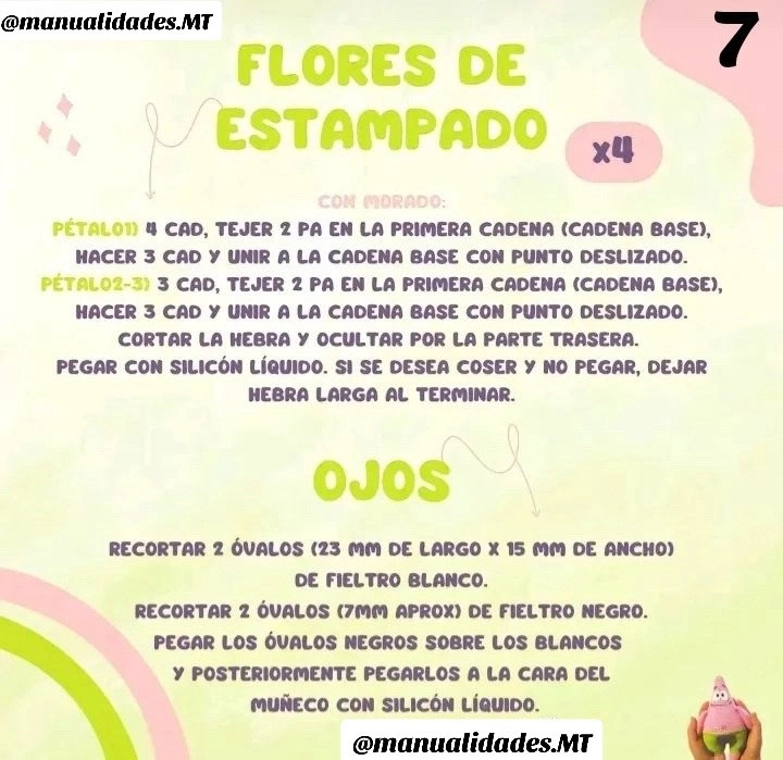 Patrón Gratis Patricio Amigurumi: Tutorial Paso a Paso