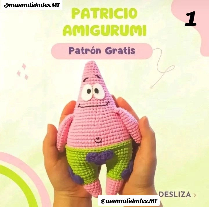 Patrón Gratis Patricio Amigurumi: Tutorial Paso a Paso