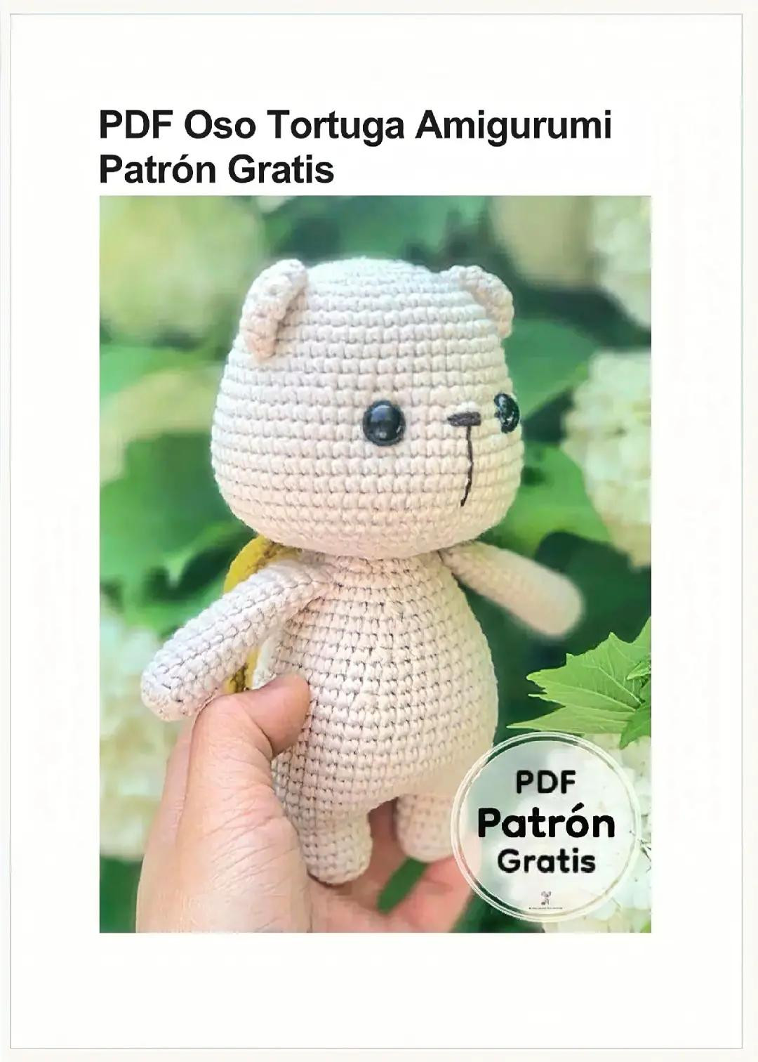 Patrón Gratis PDF Oso Tortuga Amigurumi