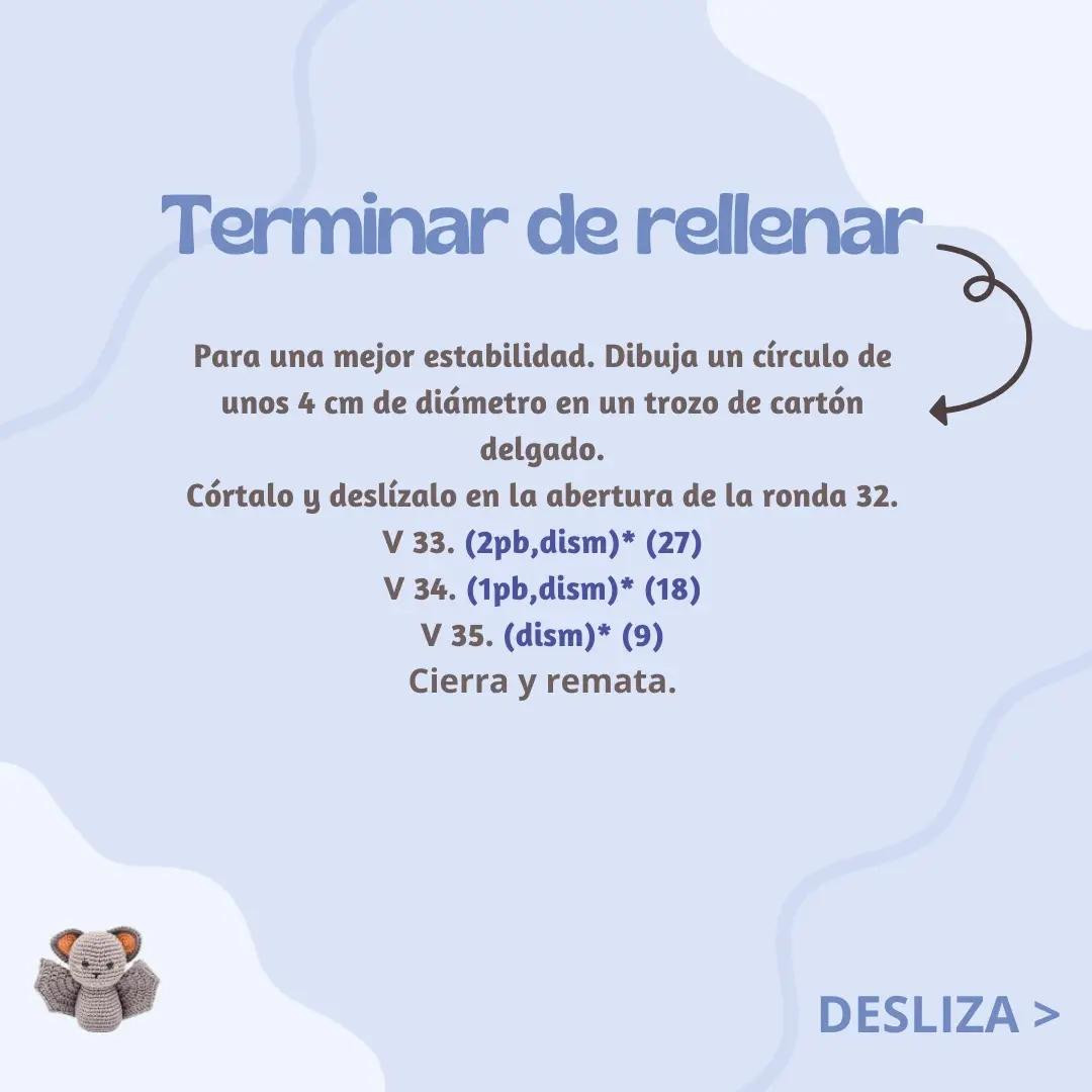 Patrón Gratis Pequeño Murciélago Amigurumi Gris