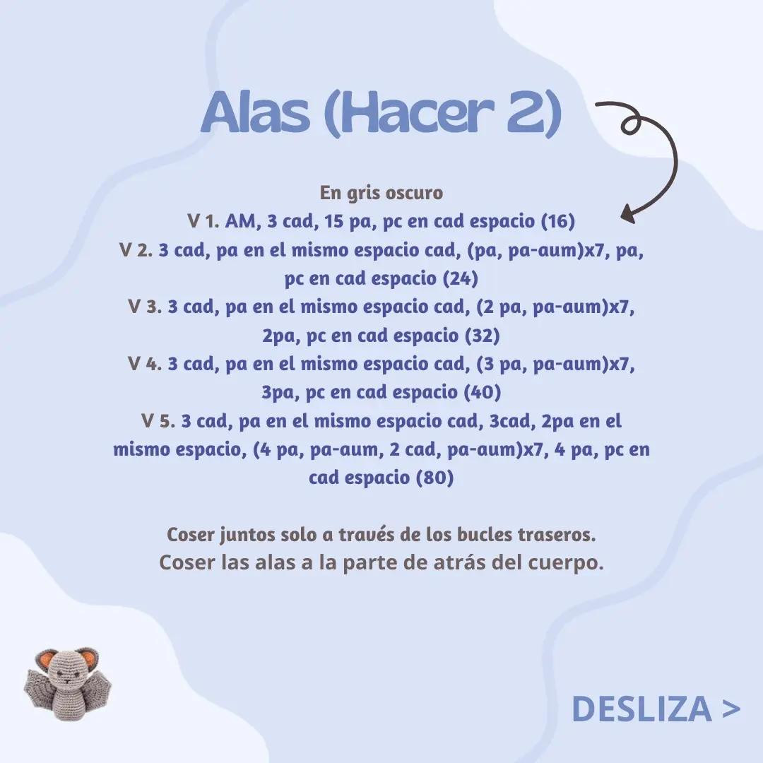 Patrón Gratis Pequeño Murciélago Amigurumi Gris