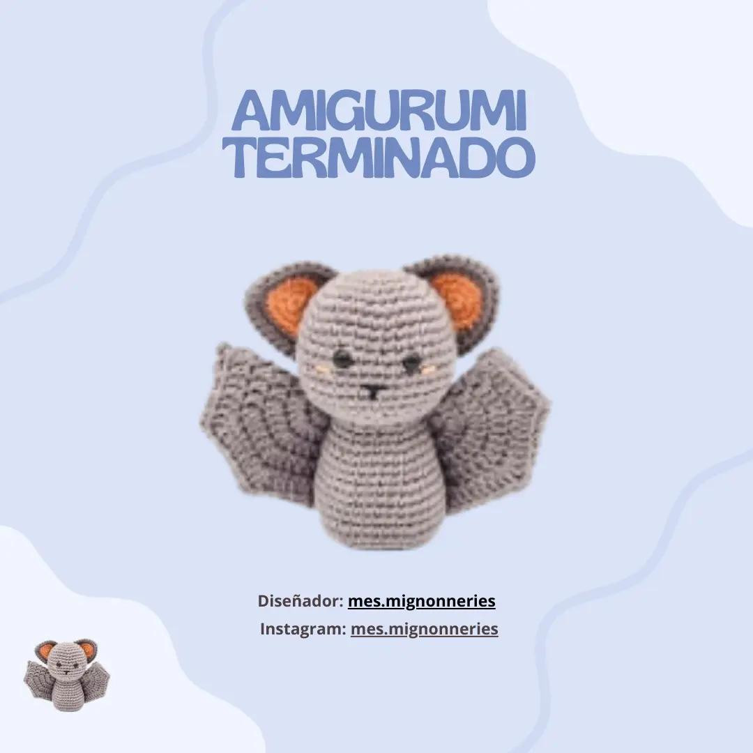 Patrón Gratis Pequeño Murciélago Amigurumi Gris