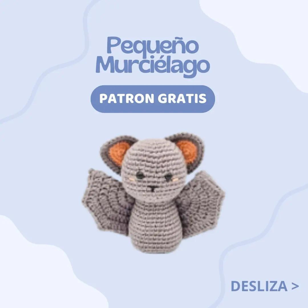 Patrón Gratis Pequeño Murciélago Amigurumi Gris