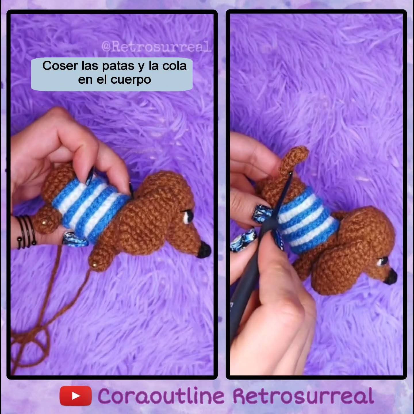 Patrón Gratis Perro Salchicha Amigurumi
