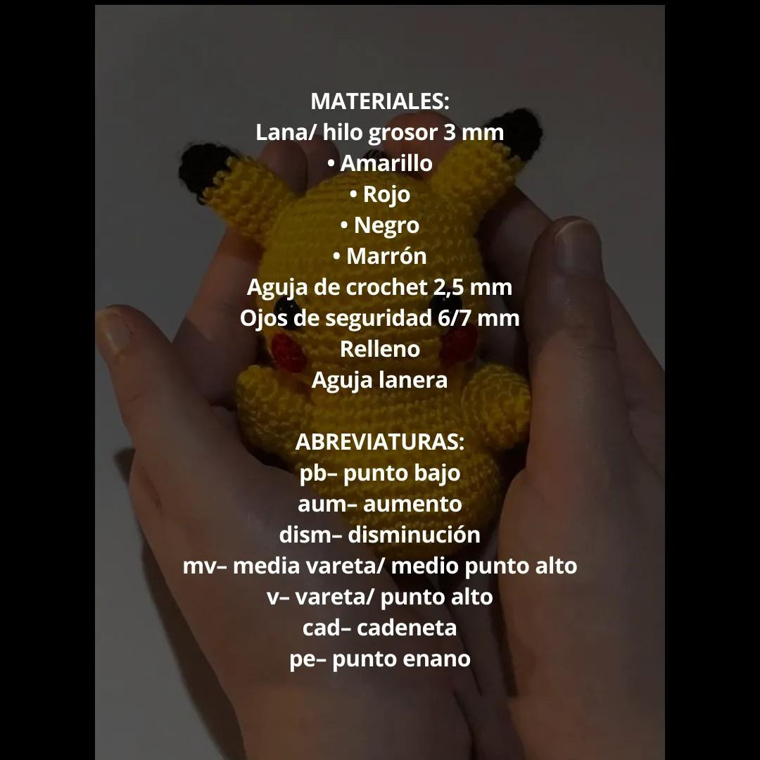 Patrón Gratis Pikachu Amigurumi Crochet: Guía Paso a Paso
