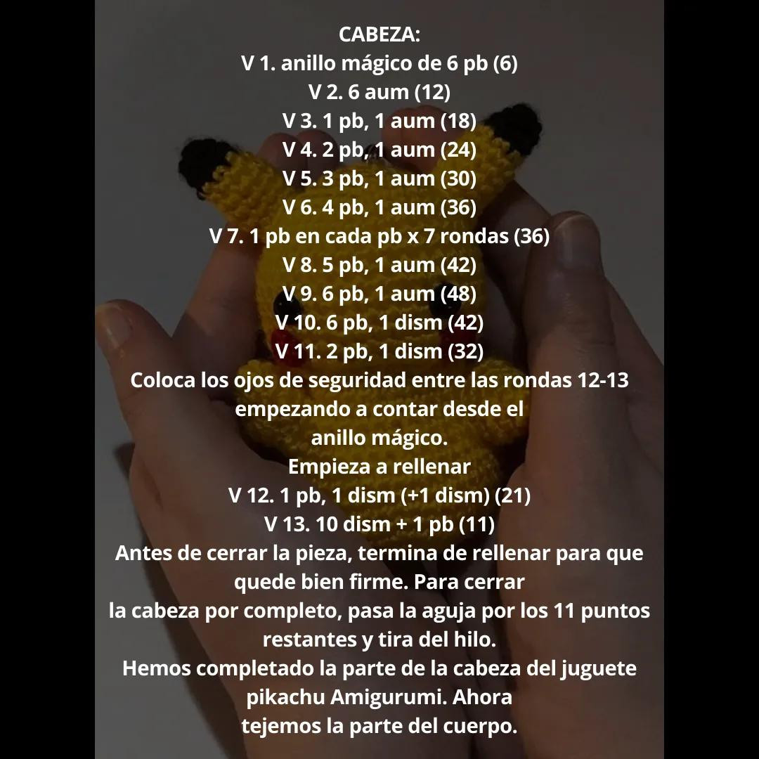 Patrón Gratis Pikachu Amigurumi Crochet: Guía Paso a Paso