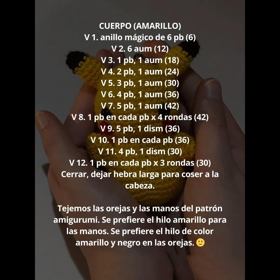 Patrón Gratis Pikachu Amigurumi Crochet: Guía Paso a Paso