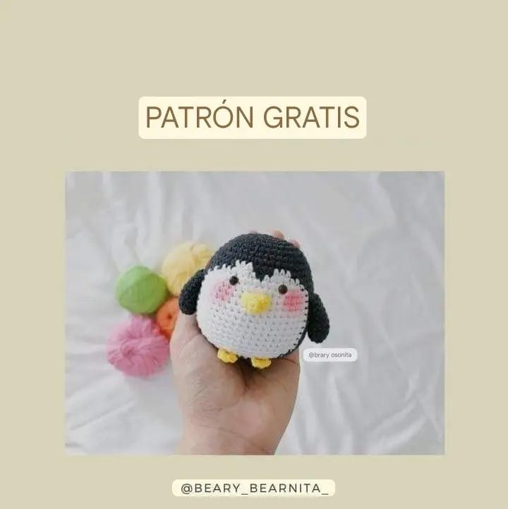 Patrón Gratis Pingüino Bebé Amigurumi
