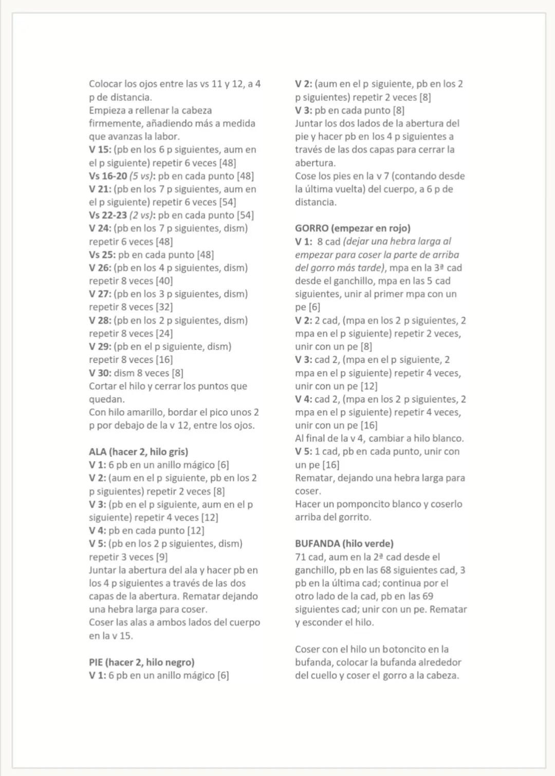 Patrón Gratis Pingüino Navideño Amigurumi