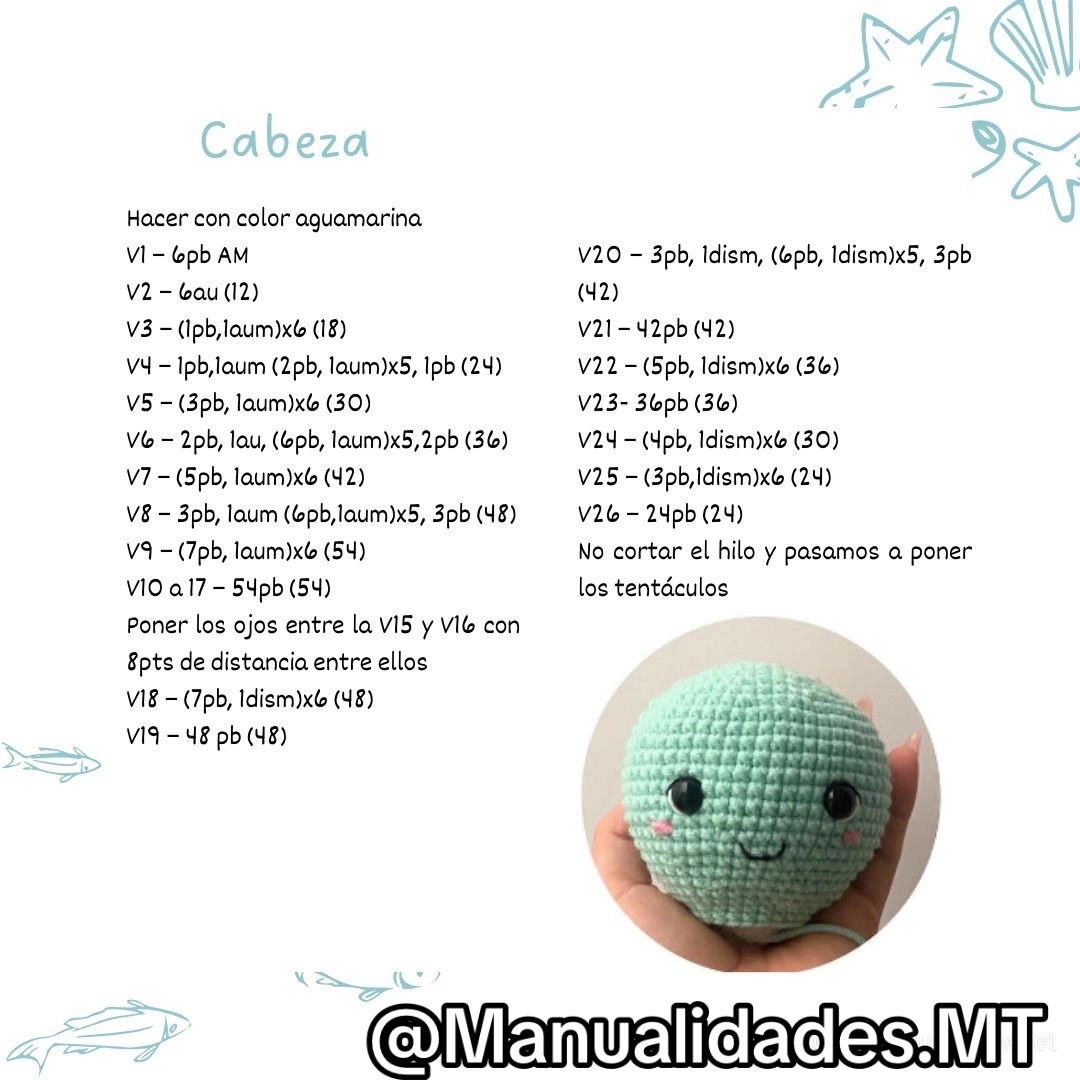 Patrón Gratis Pulpo Pablo: Amigurumi Místico con Tentáculos y Ojos Grandes