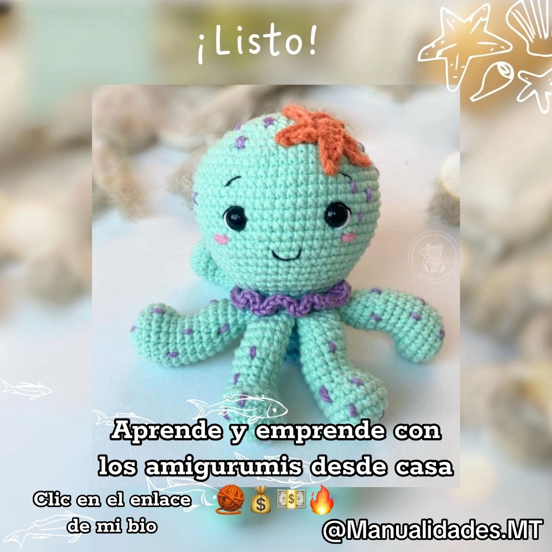 Patrón Gratis Pulpo Pablo: Amigurumi Místico con Tentáculos y Ojos Grandes