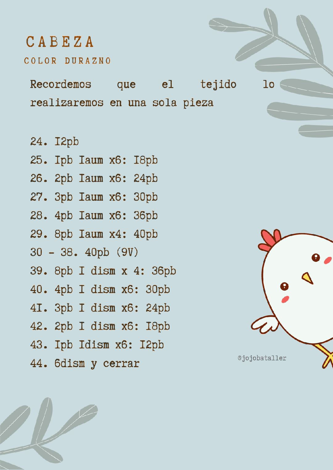 Patrón Gratis Salvador - Búp bê Amigurumi chủ đề gà con màu vàng