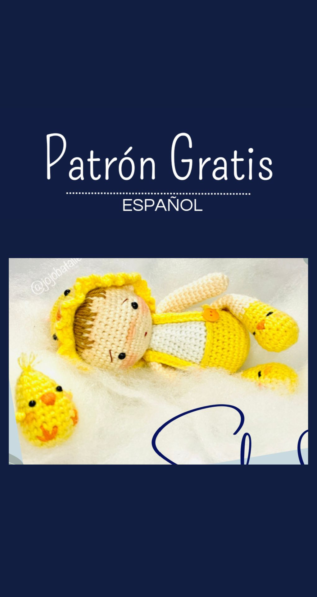 Patrón Gratis Salvador - Búp bê Amigurumi chủ đề gà con màu vàng