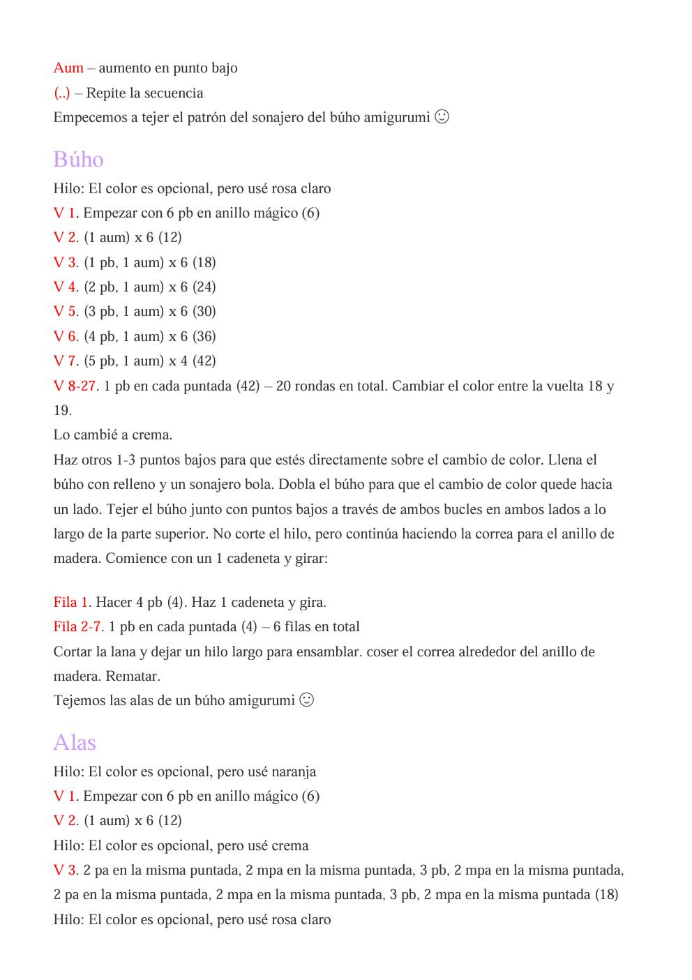 Patrón Gratis Sonajero Búho Amigurumi Fácil