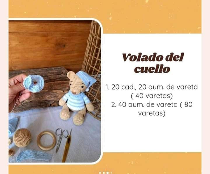 Patron gratis: Sonajero osito amigurumi paso a paso