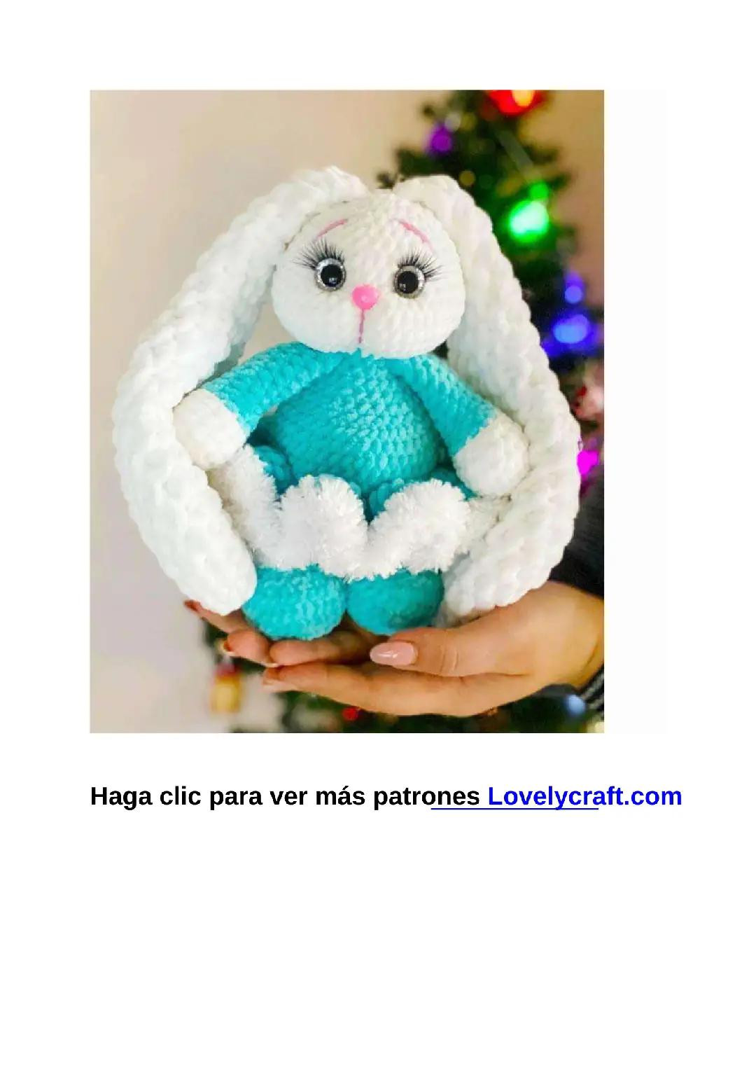 Patrón Gratis Sophie Conejo de peluche Amigurumi