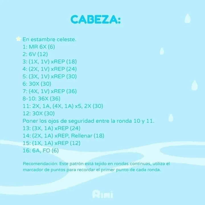 Patrón Gratis Squirtle Pokémon: Guía de Móc Len Amigurumi