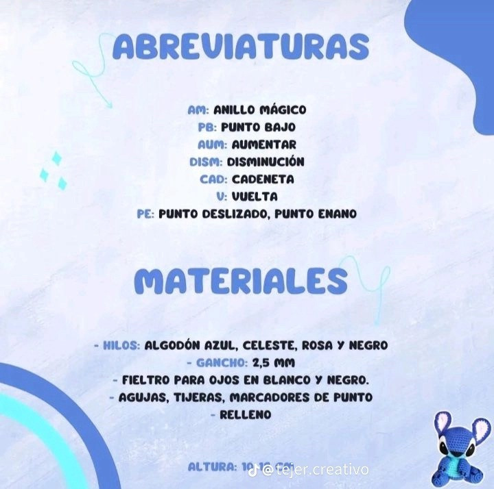 Patrón Gratis Stitch Amigurumi: Guía Completa Cuerpo, Cabeza y Extremidades