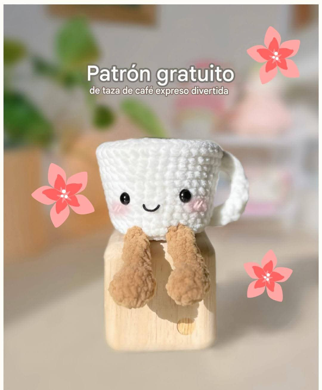 Patrón gratis taza café expresso divertida amigurumi