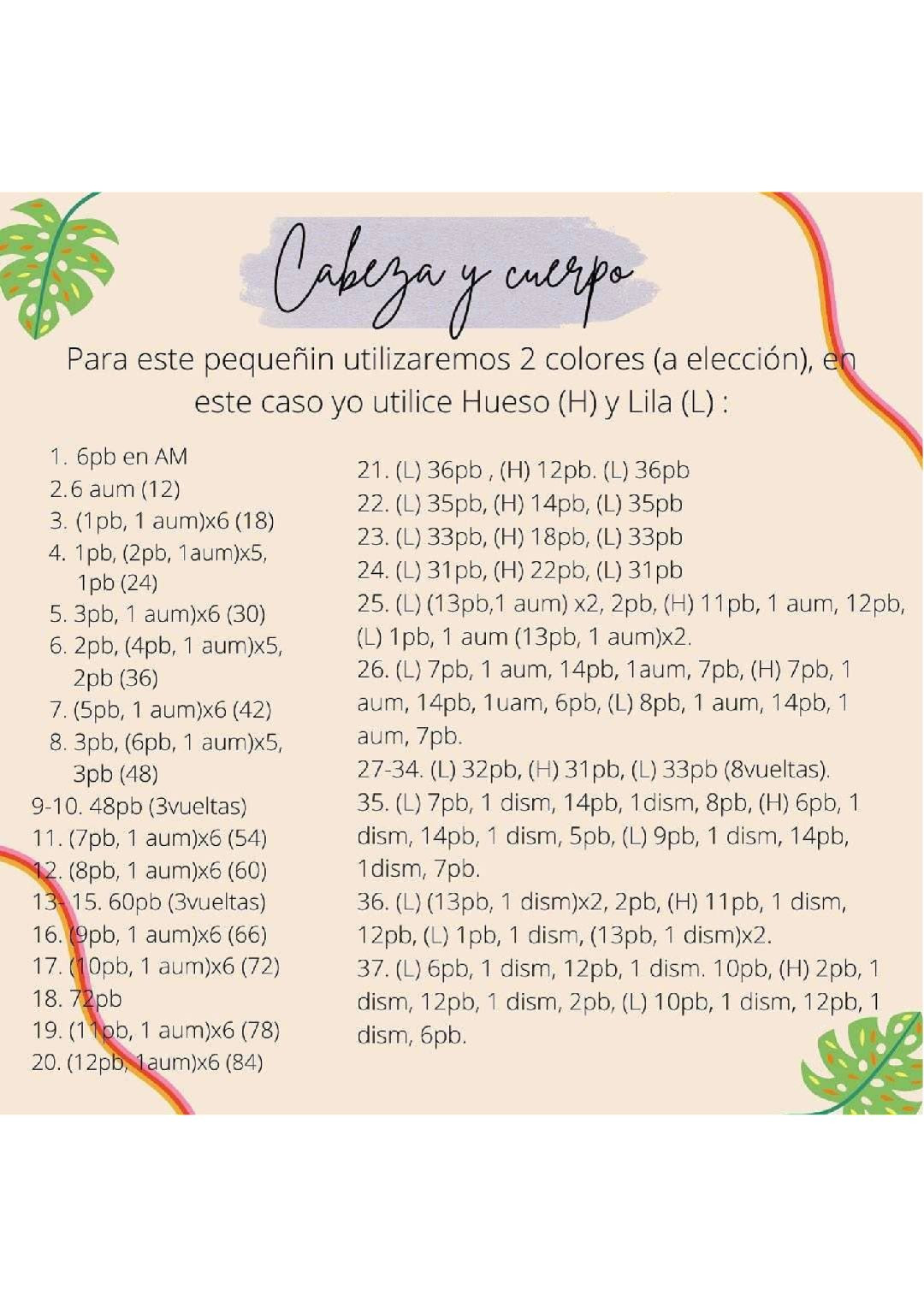 Patrón Gratis Tonito el pequeño dinosaurio