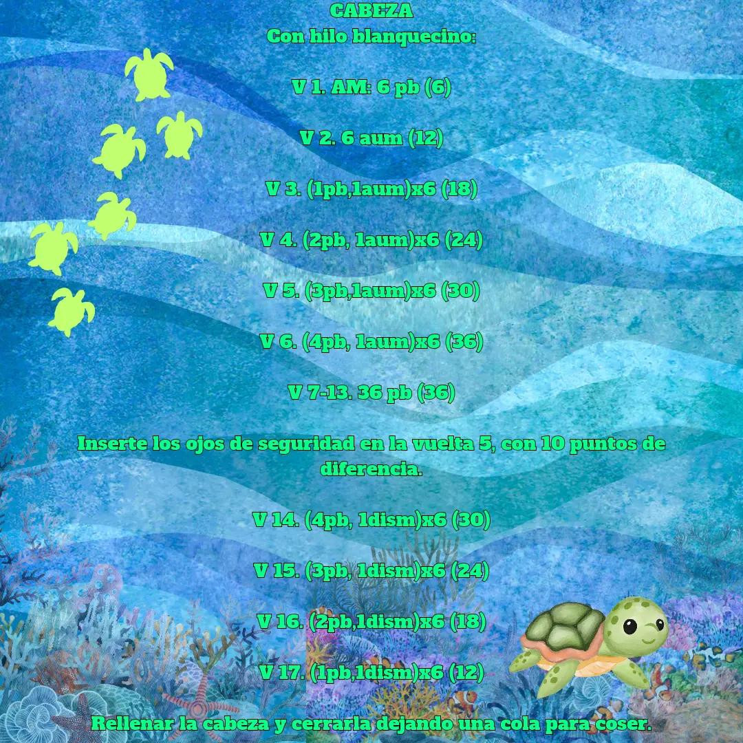 Patron gratis tortuga marina amigurumi crochet
