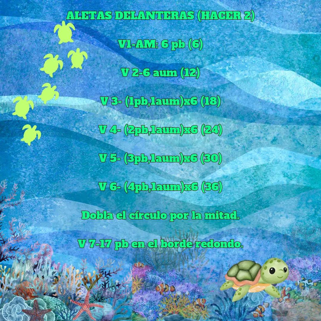 Patron gratis tortuga marina amigurumi crochet