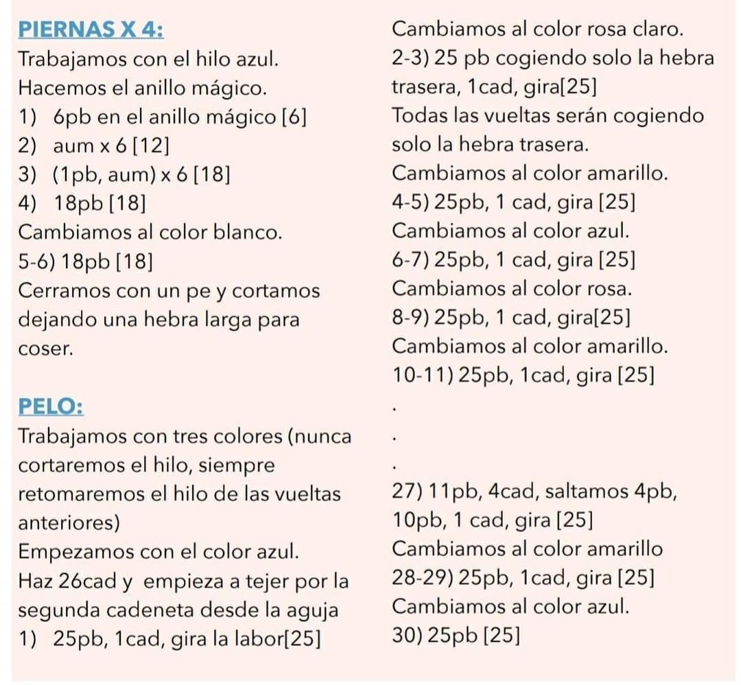 Patrón gratis: Unicornio Amigurumi blanco con crin arcoíris y cuerno amarillo