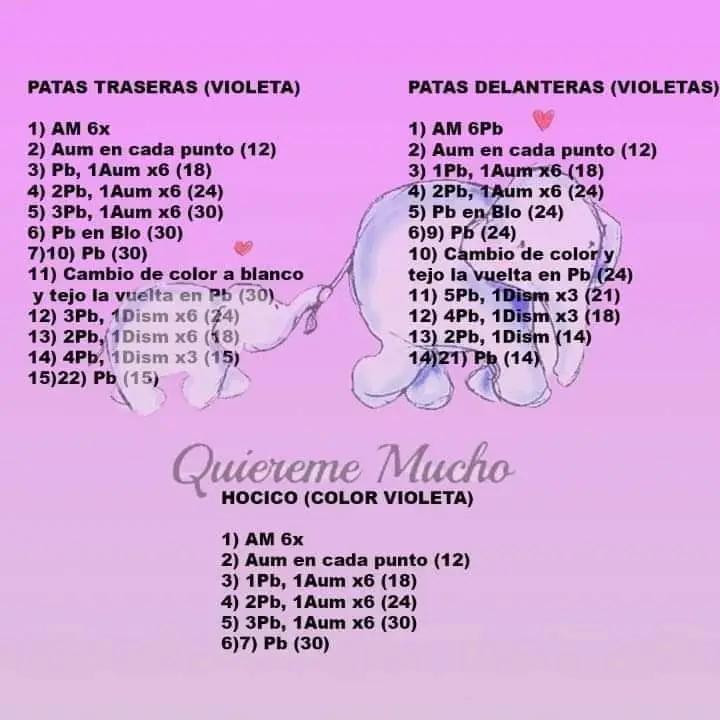 Patrón gratis Unicornio Quiereme mucho