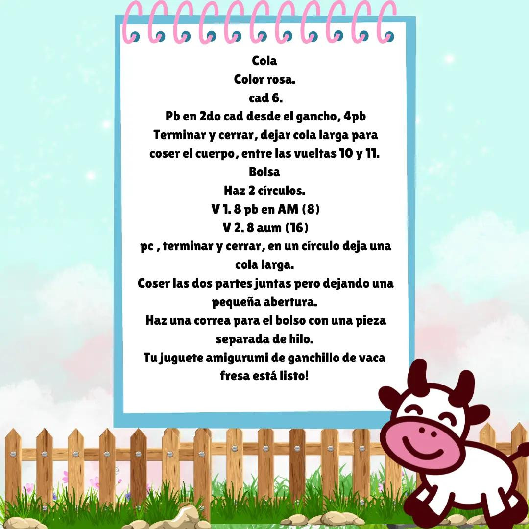 Patrón Gratis Vaca Amigurumi Tejido a Crochet