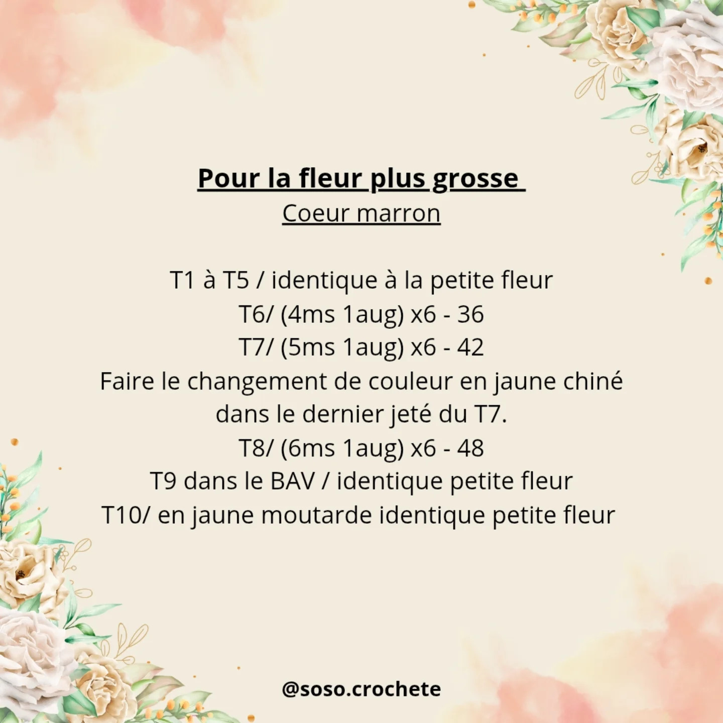 Patron gratuit : Fleur de jardin et coccinelle en crochet