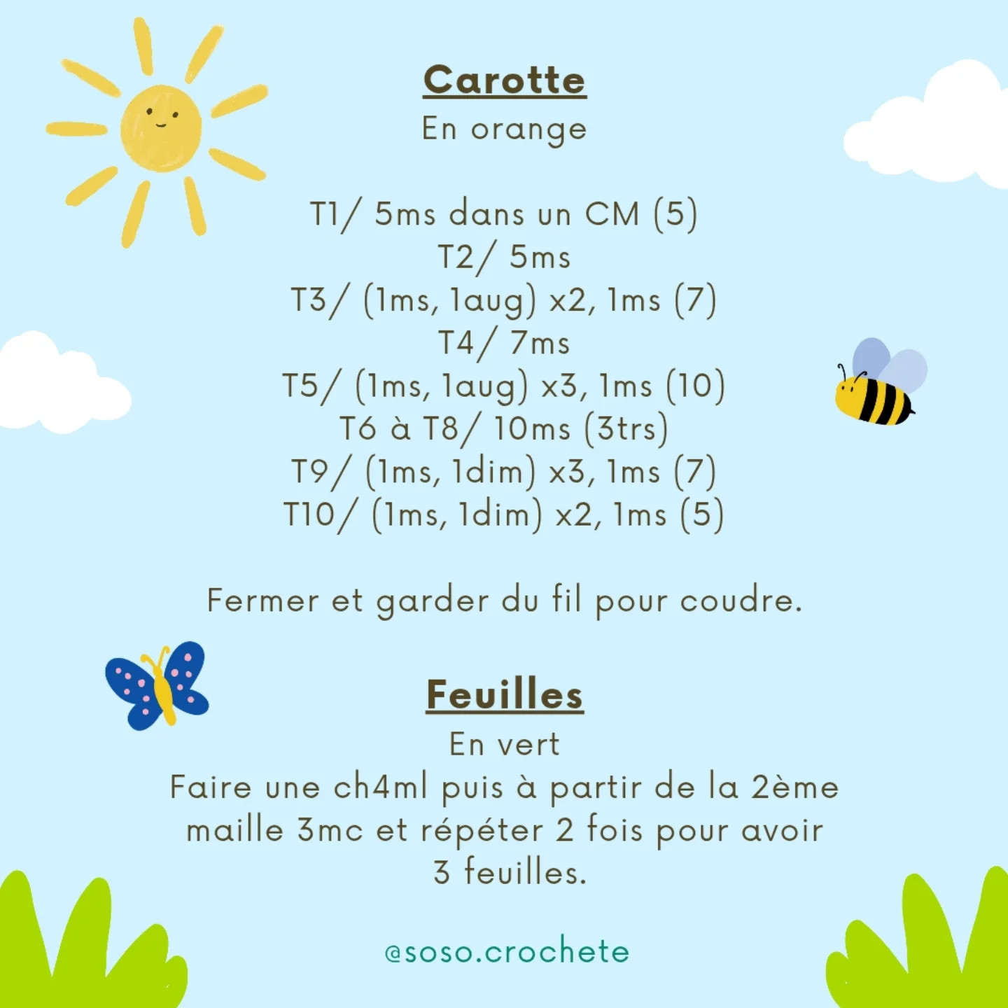 Patron gratuit Lapin gris avec carotte - Guide crochet Pâques