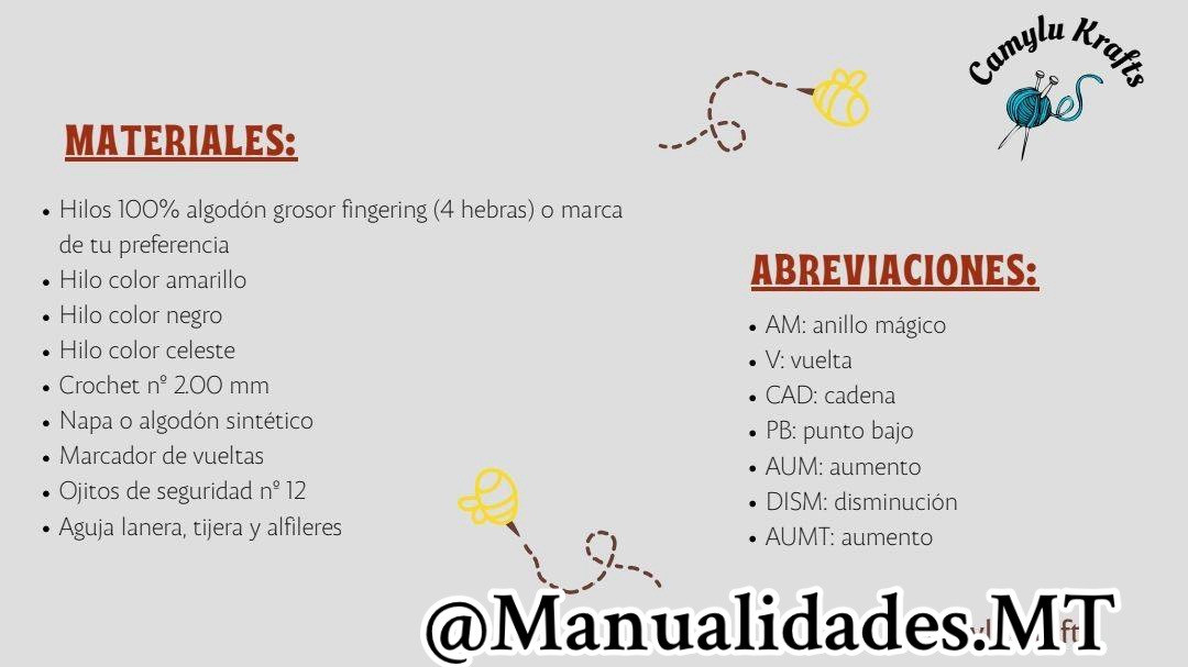 Patrón Gratuito Abejita Amigurumi: Guía de Materiales y Instrucciones para Cabeza