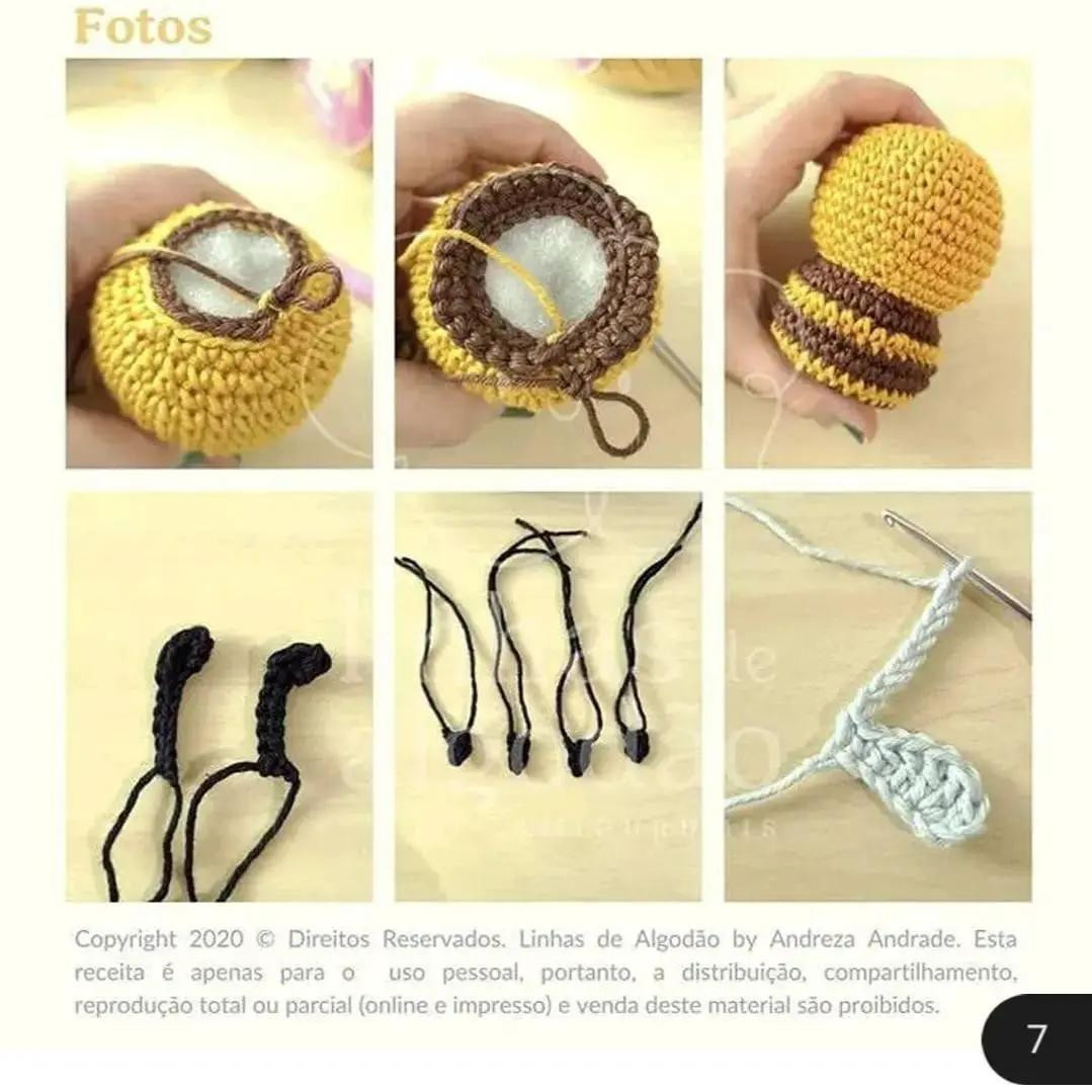 Patrón Gratuito Amigurumi Abejita Honey Baby - Tutorial de Crochet