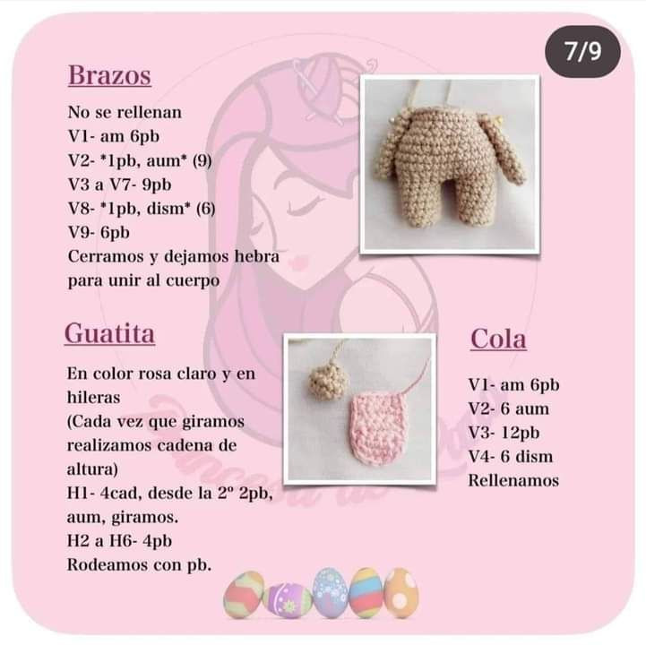 Patrón Gratuito: Amigurumi Amber y Aston (Conejitos de Pascua)